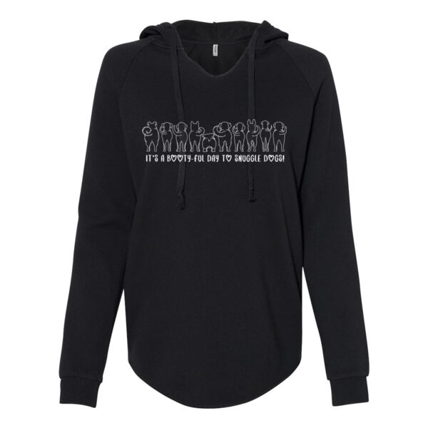 Independent Trading Co. - Women’s Lightweight California Wave Wash Hooded Sweatshirt - Printed Logos Thumbnail