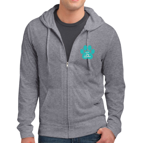 District ® Jersey Full-Zip Hoodie - Embroidered Logo Thumbnail