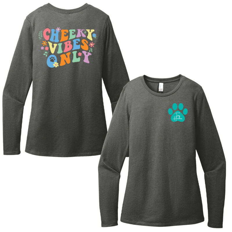 District® Women’s Perfect Blend® CVC Long Sleeve Tee - Printed Logos Thumbnail