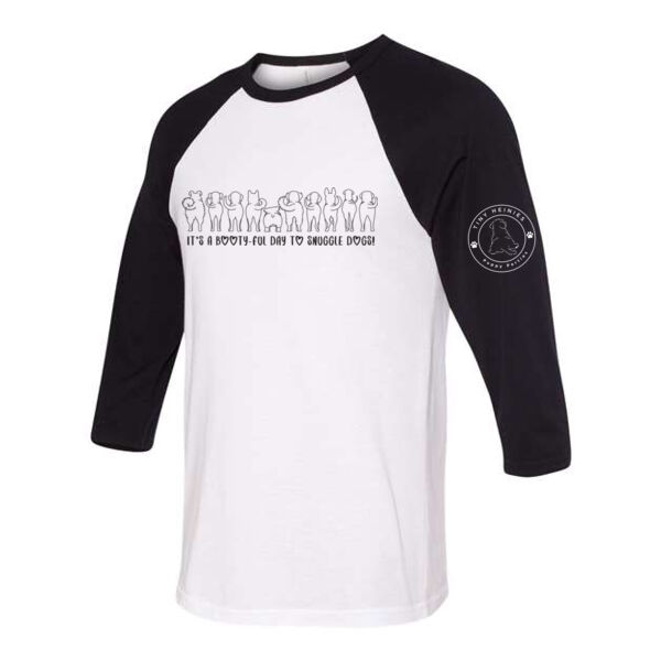 BELLA + CANVAS - Three-Quarter Sleeve Baseball Tee - Printed Logos Thumbnail